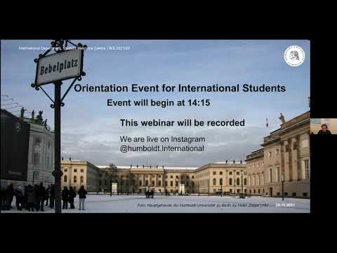 Orientation for International Students at HU - Winter Semester 2021/22