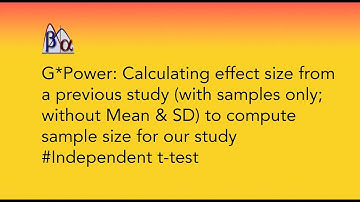 G*Power: Calculating effect size from a previous study (no Mean & SD) to compute our study samples