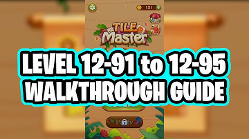 Tile Master Game Level 12-91 to 12-95 Flax Gameplay