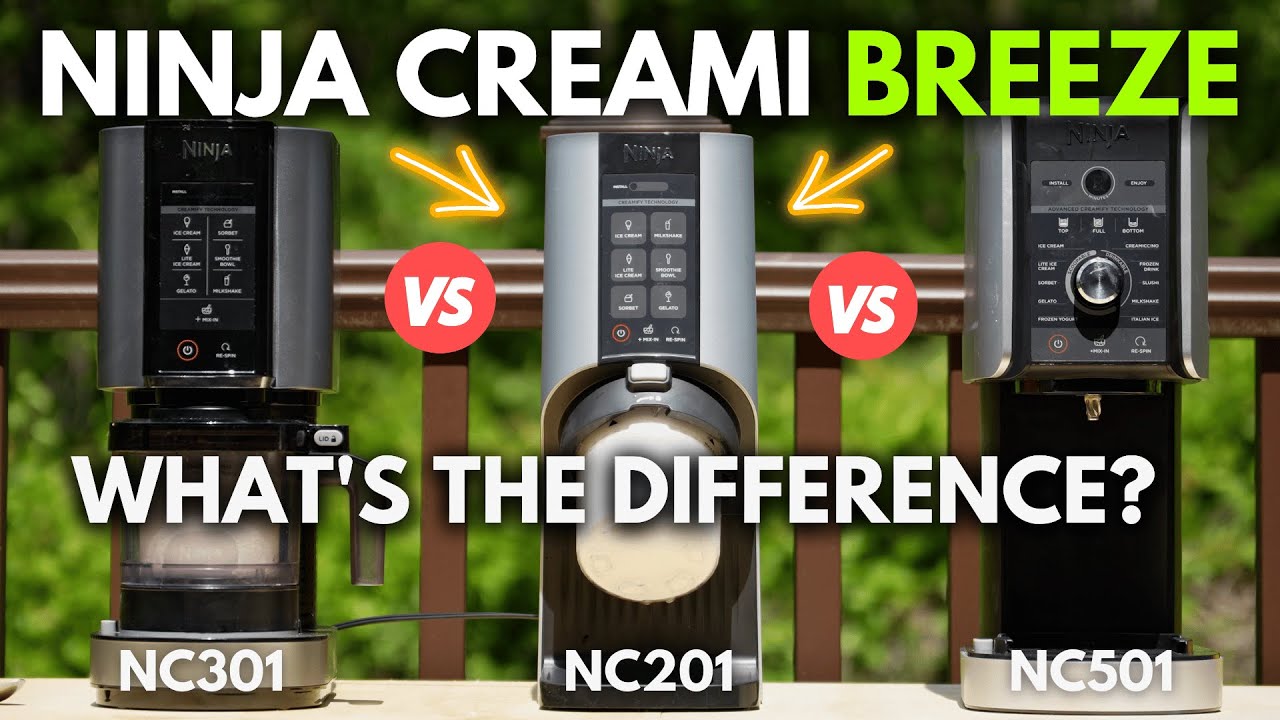Ninja CREAMi Ice Cream Maker Comparison New Breeze vs Deluxe I