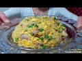 20170616 ニラレバ炒め　大盛り炒飯　飯動画 食べるだけ 一人飯