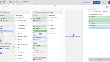 Google Data Studio annotations as in Google Analytics - Blended data