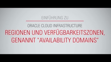 Einführung in Oracle Cloud Infrastructure-Regionen und -Availability-Domains