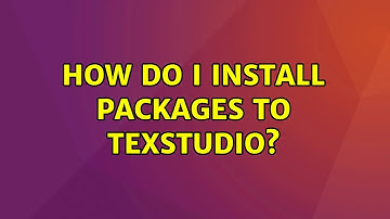 Ubuntu: How do I install packages to TeXstudio?