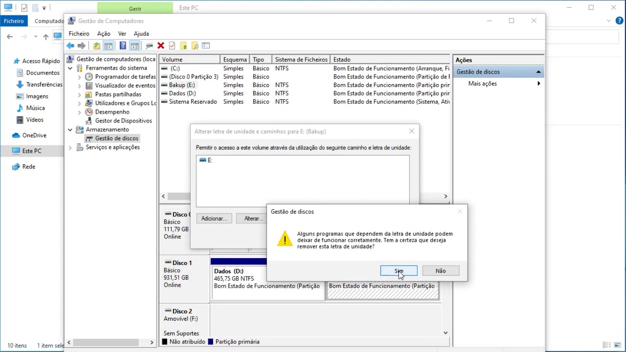 Tec - Como ocultar ou mostrar um disco ou partição no Windows 10 - YouTube