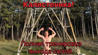 Калистеника! Тренировка выхода силой и ног! С разминкой! #youtube #motivation #спорт #подтягивания