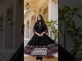 Elegant Black Anarkali Kurti Set with Traditional Border Work 🖤✨ #rituuniquecollection #longfrocks