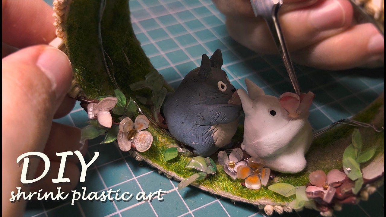 Shrink plastic relaxing video ( Ghibli theme)