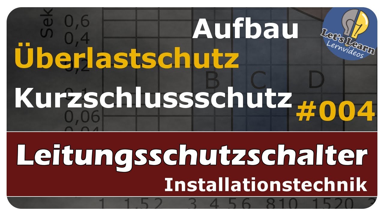 Vorschaubild zum Lernvideo "Let's Learn Leitungsschutzschalter #004 - Auslösekennlinie - Überlastschutz / Kurzschlussschutz"