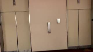 Vintage 1972 hydraulic elevators with slap-on mod and tray lighting! @ Indiana Convention Center