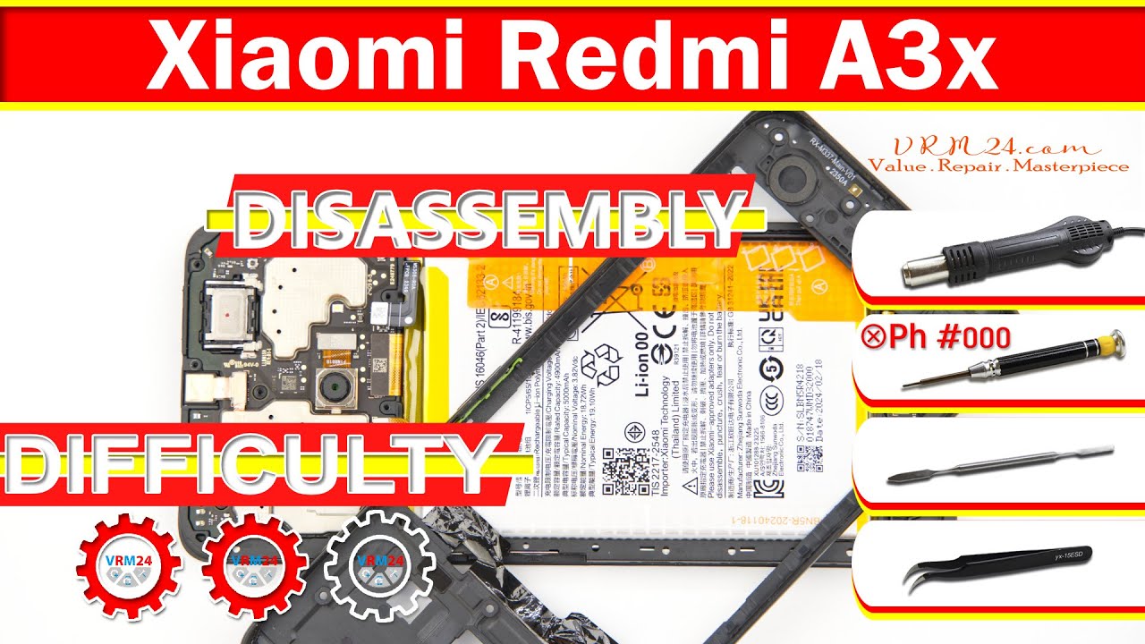 Xiaomi Redmi A3x 24048RN6CG Disassembly in Detail Teardown