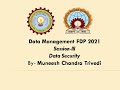 Faculty Development Program [Data Management{Session-III-(Data Security)}]