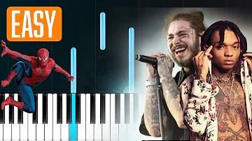 Post Malone, Swae Lee - Sunflower (Spider-Man Into the Spider-Verse) 100% EASY PIANO TUTORIAL