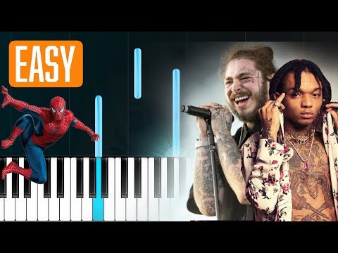 Post Malone, Swae Lee - Sunflower (Spider-Man Into the Spider-Verse) 100% EASY PIANO TUTORIAL