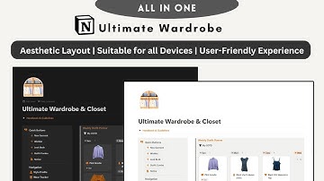 Ultimate Wardrobe Notion Template 2025 | Digital Closet Organizer + Outfit Planner + Wear Tracker