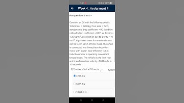 electric vehicles part 1 week 4 assignment answers.nptel