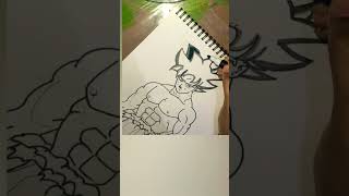 #ultrainstinctgoku GOKU⚡⚡⚡#animeeart #pencildrawing #youtubeshorts