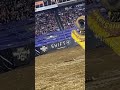 Earth Shaker Over Rotated Backflip #monsterjam #nashville #2023 #backflip #shorts #crash #crunch #tn