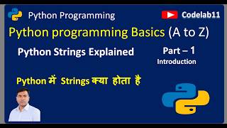 Python Strings Explained  | Indexing, Slicing & String Methods | Beginner Tutorial