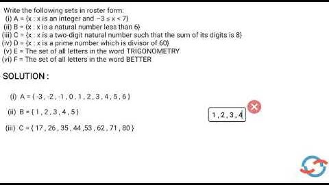 Write the following sets in roster form I NCERT MATHS CLASS 11 I CHAPTER 1 - SETS