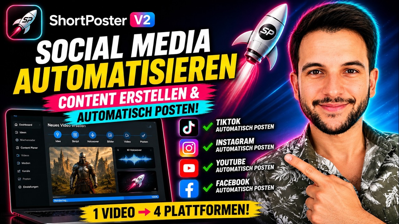 Eine leuchtende Kugel als Symbol für eine Idee wird von einer futuristischen Maschine in einen Strom aus Videobildern verwandelt.