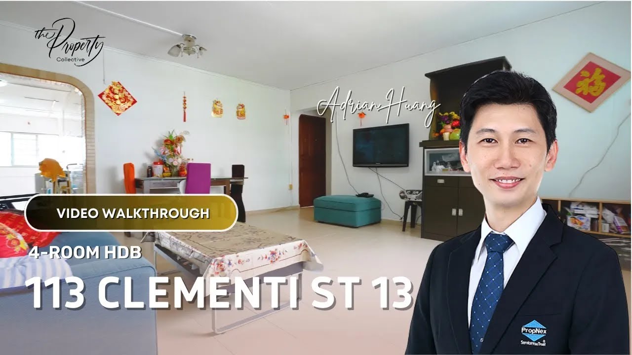 113 Clementi Street 13 4-Room Flat Video Walkthrough - Adrian Huang