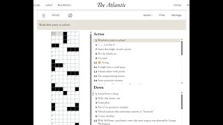The Atlantic Crossword 2025