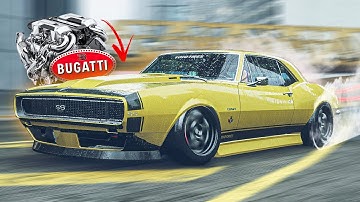 Need for Speed Unbound - 1500hp Bugatti Engine Swap in a Camaro!