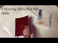 Unboxing NEW Blessed is She Leather Bible