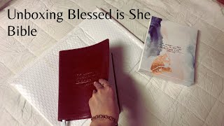 Unboxing NEW Blessed is She Leather Bible