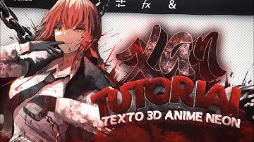 TUTORIAL: COMO FAZER TEXTO 3D ANIME NEON NO ANDROID! | PSTOUCH/PIXELLAB.