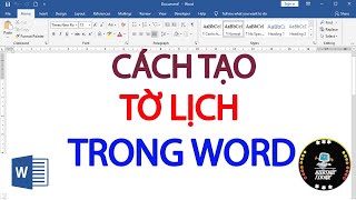 Top 6 cách làm lịch để bạn bằng word mới nhất năm 2022