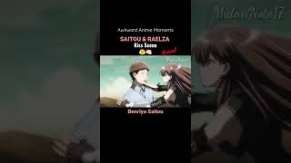 Saitou & Raelzas Kiss Scene Is Ruined Benriya Saitou - Awkward Anime Moments