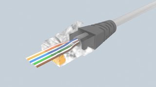 #How to assemble R45 pass through plug