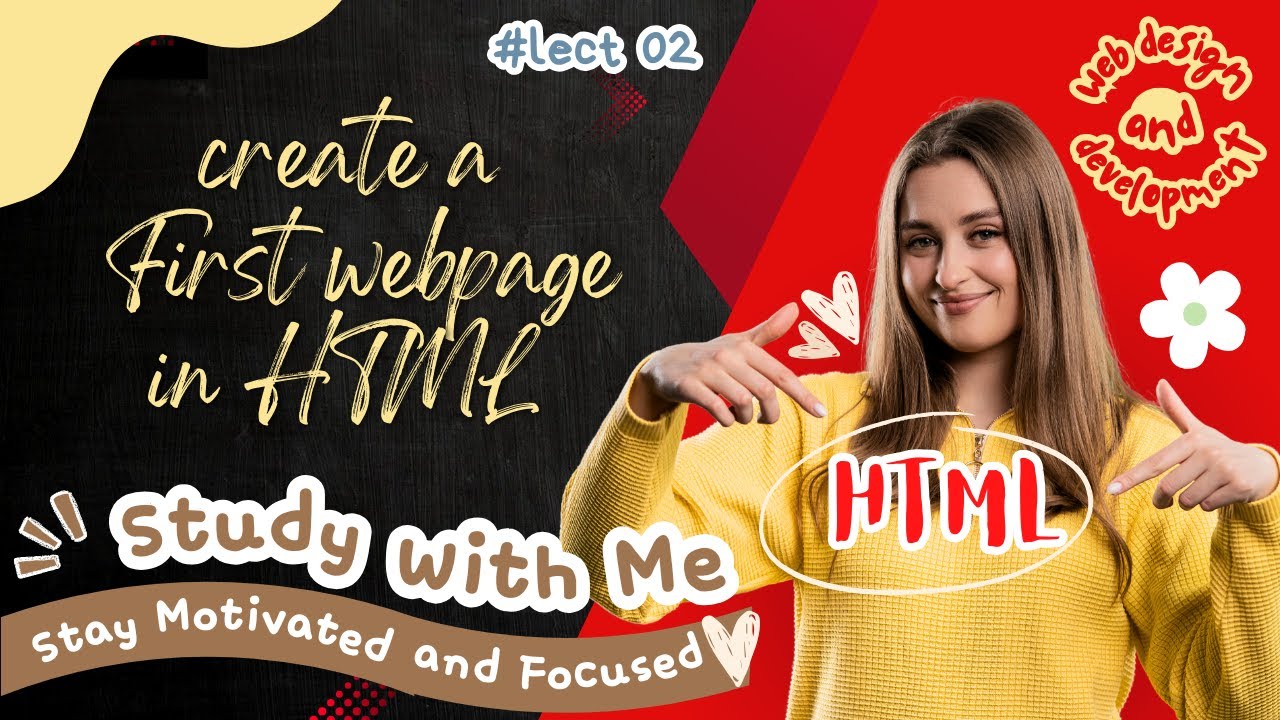 How to create a First Webpage In HTML | how to save the HTML FIle ...