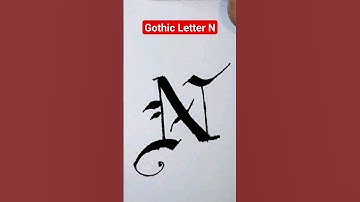 Gothic Letter N Calligraphy | How to write Gothic English #shorts #english