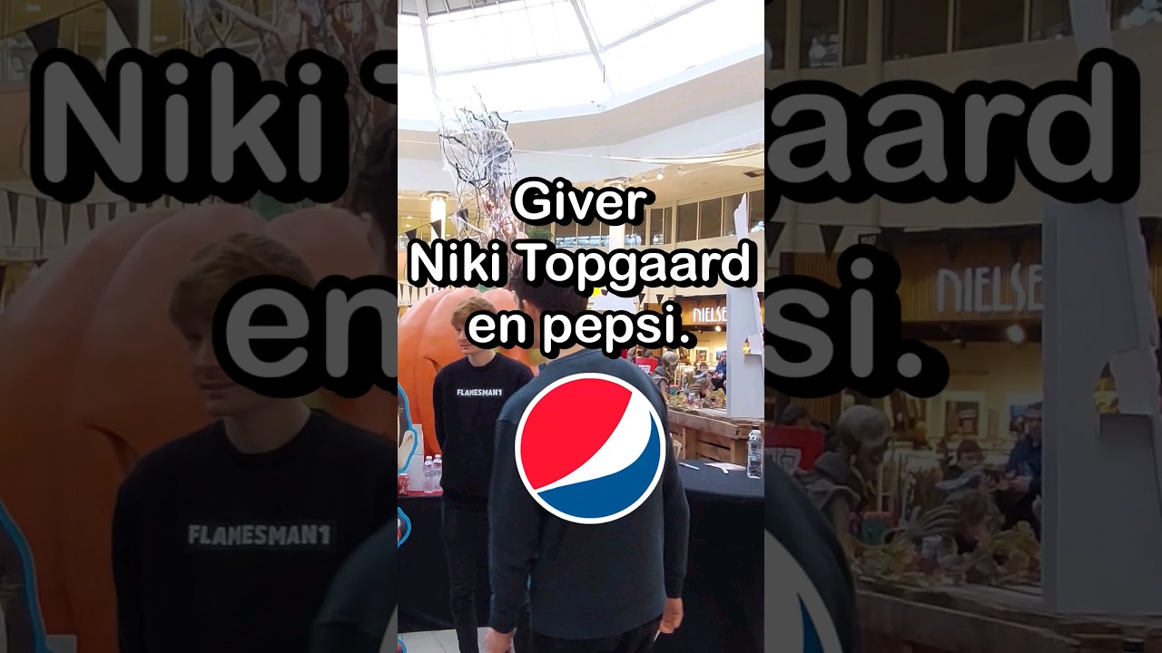 Jeg gav Niki Topgaard en Pepsi!🥤                                        Håber han kan tilgive mig.😬😂