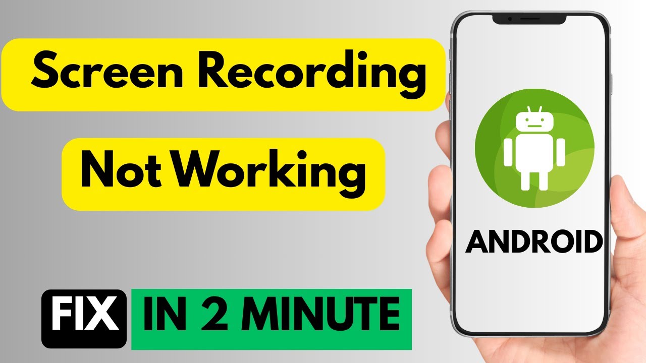 How To Fix Screen Recording Not Working In Android phone - YouTube
