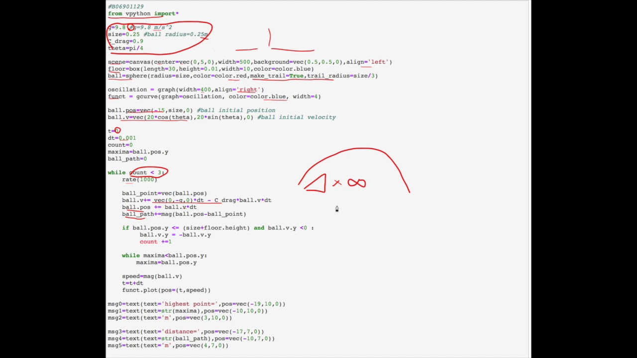 Python-Bouncing ball - YouTube