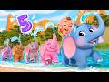 5 Little Elephants | Lalafun Nursery Rhymes