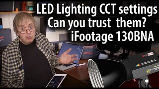 iFootage SL1 130BNA LED lighting review. Colour temperature accuracy and lighting features