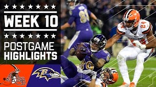 Browns vs. Ravens | NFL Week 10 Game Highlights