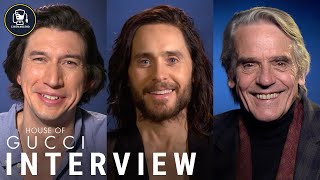 'House of Gucci' Interviews With Adam Driver, Jared Leto & Jeremy Irons