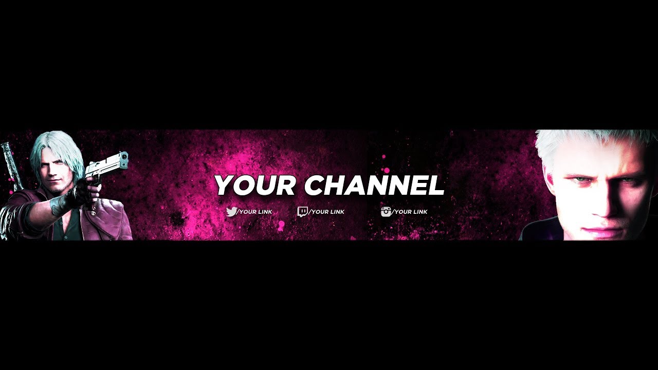Devil My Cry 5 Youtube Banner Editable Template Free Download