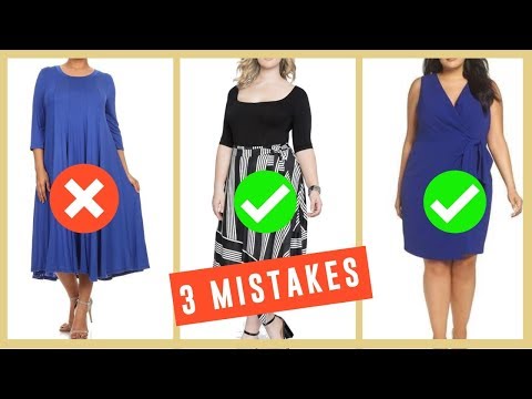 Video: Models of dresses for obese women after 50 years with a belly