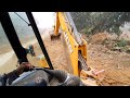 JCB Machine Making Drain and Working For Road Construction - JCB Widening Village Road