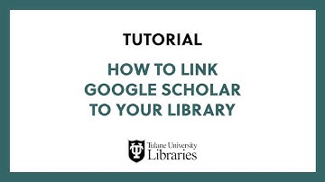 How to Link Google Scholar to Your Library - Tutorial