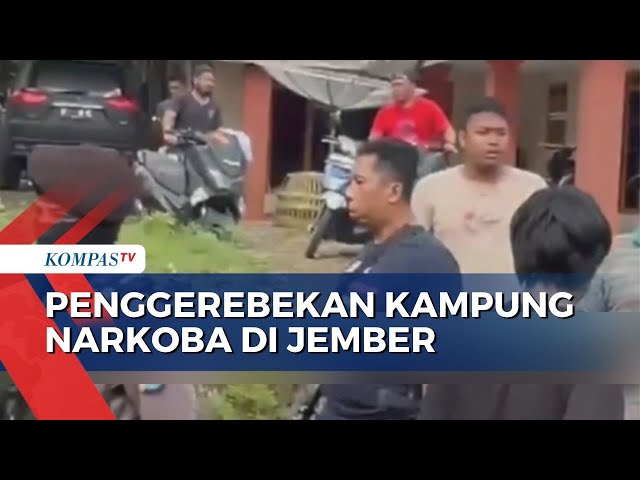 Gerebek Kampung Narkoba di Jember, Pasutri dan 4 Pengedar Ditangkap Polisi class=