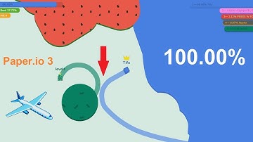 Paper.io 3 Map Control: 100.00%