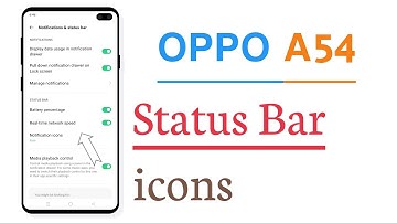 OPPO A54 Status Bar icon, Battery icon Sim Icon Internet Speed Meter Set